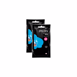 2 x Dylon Hand Fabric Dye Sachet - Paradise Blue