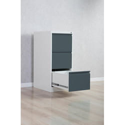 Phoenix Safe Co. Phoenix FC Series 3 Drawer Filing Cabinet Grey Body A