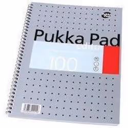 Pukka Pad Editor Metallic A4 Wirebound Hardcover Notepad 100 80GSM Rul