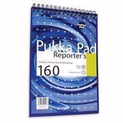 Pukka Reporters Notebook. Quality wirebound notepad with 80 sheets of quality 80gsm paper. microperforated for easy removal. ...