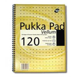 Pukka Pukka Pad Vellum A4 Wirebound Card Cover Ruled 120 Pages Yellow