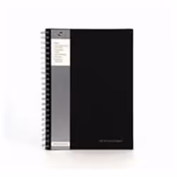 Pukka Pads A4 Wirebound Manuscript Books with Linen Finish Black covers. page ribbon marker and 90gsm perforated high quality ...