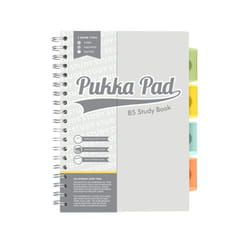 Pukka Pad B5 Study Book with 4 Coloured Dividers 3 Types of Paper Ruli