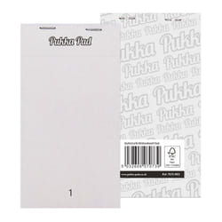 Pukka Restaurant Pad NCR Duplicate Numbered Pages 76mm x 140mm White (