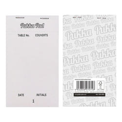 Pukka Restaurant Pad NCR Duplicate Numbered Pages 95mm x 165mm White (