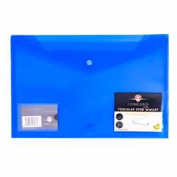 Pukka Stud Wallet Foolscap Blue PK5 - 7087-PFL
