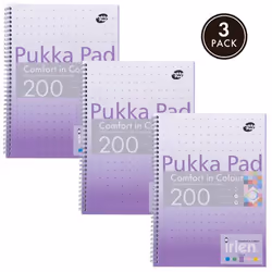 Pukka Irlen Jotta A4 Wirebound 200 Lavender Perforated Pages Paper Tin