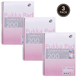 Pukka Irlen Jotta A4 Wirebound 200 Rose Perforated Pages Paper Tinted