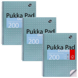 Pukka Metallic Jotta Notepad Wirebound A4 5mm Dotted Grid 4 Hole Punch