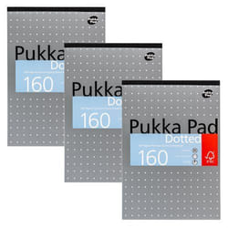 Pukka Metallic Refill Pad Tape Headbound A4 5mm Dotted Grid 4 Hole Pun