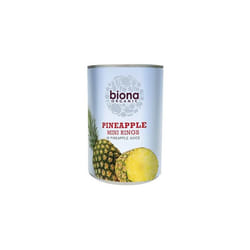 Biona Mini Pineapple Rings in Pineapple Juice Organic 42