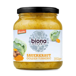 Biona Organic Sauerkraut Golden Turmeric Preserved Vegetables 350g
