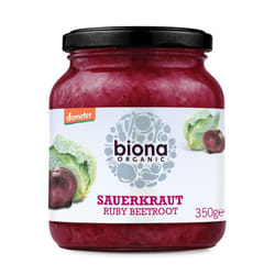 Biona Organic Sauerkraut Ruby Beetroot Preserved Vegetables 350g