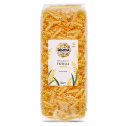 Organic White Fusilli 1kg, Pack of 1 - Made Using Fine Organic Durum Wheat - Bronze Extruded - Pair With Biona Pasta Sauces - ...