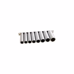 9pc 1/2'' Drive 6pt Deep Metric Sockets On Rail - 12 Socket Set 14 24mm -  deep 12 socket set 9pc sockets metric 14 24mm driv ...