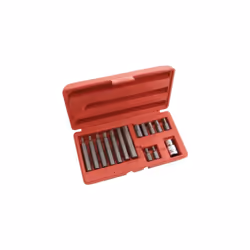 15pc Hex Bit & Socket Set - 12 Allen 75mm Allan Key Long Short 30mm Crv Adaptor - set 15pc bit hex socket 12 allen 75mm alla ...
