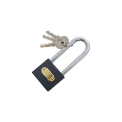 50mm Long Shackle Iron Padlock - Heavy Duty Security Amtech Safety L365 -  iron padlock long 50mm shackle heavy duty security amtech safety l365
