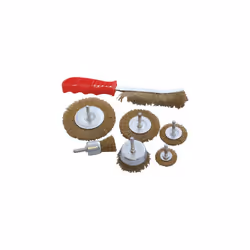 7pc Wire Brush Set Wheel Brushes Brass Hand Brush Wheel Rotary Cleaning Drill
