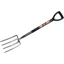 24" Digging Fork - Stainless Steel -  digging 24 stainless steel fork garden spade forks fully hardened soft grip handle
