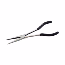 11" Long Nose Plier With None Slip Handles - nose long 11 plier pliers 275mm amtech extra grip reach drop forged straight ne ...