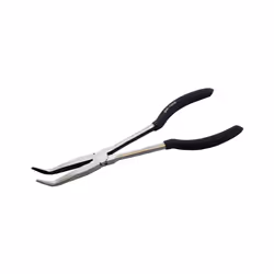 11" 45 Degree Bent Nose Plier -  nose pliers bent 11 45 long degree extra grip 275mm reach angle soft new amtech