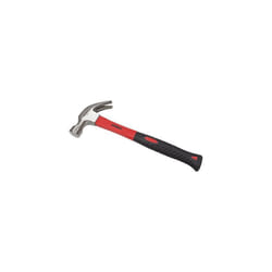 16oz Claw Hammer - Fibreglass Shaft -  claw hammer fibreglass 16oz nail head shaft rubber grip diy