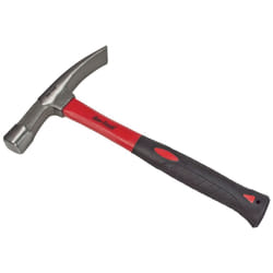 Brick Hammer With Fibreglass Shaft - 24oz Masonry Chipping Steel Head Grip Tool -  hammer brick fibreglass 24oz shaft masonry chipping steel head