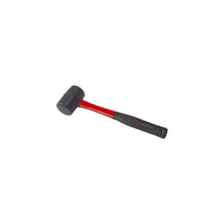 8oz Rubber Mallet - Fibreglass Shaft -  mallet rubber 8oz fibreglass shaft grip camping hammer diy handle racking tent new