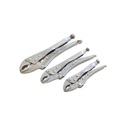 3 Piece Locking Grip Plier Set - 3pc 5 7 10 Mole Grips 125mm 175mm 250mm Pliers -  locking grip set 3pc 5 7 10 mole grips plier 125mm 175mm 250mm