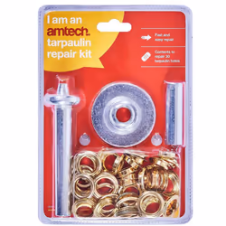Tarpaulin Repair Kit Tarp Awning Groundsheet Eyelet Grommets Inc Tool Amtech S4675