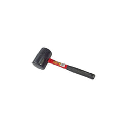 32oz Rubber Mallet - Fibreglass Shaft -  rubber mallet fibreglass hammer handle 32oz shaft grip hardened new club ball pein pin claw panel beating