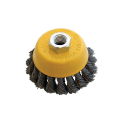 3" 80mm Twist Knot Wire Cup Brush -  wire cup brush knot twist 3 80mm wheel angle grinder rust m14 thread spinning inch
