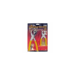 Leather Punch & Eyelet Plier Set With 100pc Eyelets - Hole Revolving Belt -  punch eyelet leather hole revolving plier belt plastic puncher eyelets