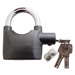 Alarmed Heavy Duty Padlock Loud Siren for Shed Security Bike Cycle Bicycle Lock - Single