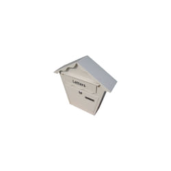 White Waterproof Post Box -  white post box amtech letterbox postbox secure indooroutdoor lockable garden mailbox