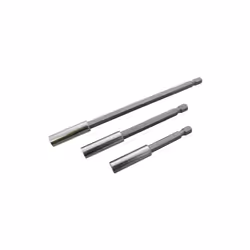 3 Piece Magnetic Bit Holder Set - Screwdriver 3pc Drill 150mm 14 Long 75mm - bit magnetic holder screwdriver 3pc drill 150mm ...