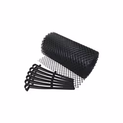 6m Gutter Mesh With 6 Clips - Guard Roof Debris Cover Stops Guttering Leaf -  gutter mesh guard 6m roof debris cover stops gu ...