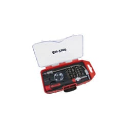 33pc Precision Screwdriver Bit Set -  33pc precision screwdriver set hex phillips pozi slotted bit bits torx star flexible new amtech l1967