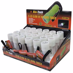Amtech S8003 9 LED Glow In The Dark Torch, Multi-Colour