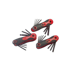 3 Piece Folding X-hex Key Set - Hex Torx Ball Keys Allen 3pc End Metric Tool -  hex folding torx ball set keys allen 3pc end metric tool amtech