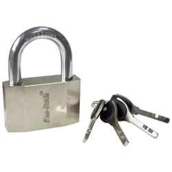 70mm Security Padlock Lock - Steel Chrome Amtech Plated Garage Safety 4 Keys -  70mm security padlock steel chrome amtech plated garage safety 4 keys