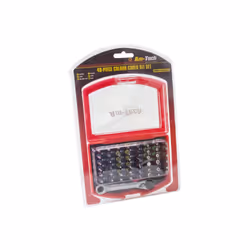 49 Piece Colour Coded Bit Set - 49pc Screwdriver Phillips Torx Pozi Ratchet - colour set coded bit 49pc screwdriver phillips ...