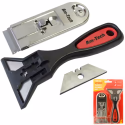 Amtech 2pc Scraper Set Window Scrape Razor Blade Tool Clean Paint Remover