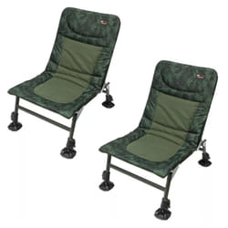Fishing Capming Chair Camo Adjustable Legs Mud Feet Padded Comfortable Set Of 2