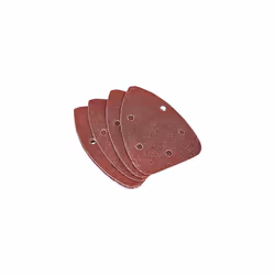 Amtech V4020 P60 Grit Hook and Loop Delta Sheets 10 Piece Set, 140mm x 140mm x 100mm Triangle Sanding Paper, 240 V, Clear, 14 ...