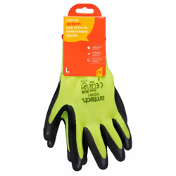 Pair Latex Grip Waterproof Palm Builders Gardening Gloves Size 9 Large