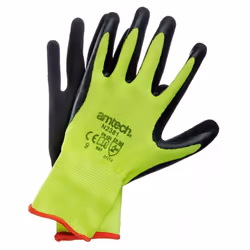 Pair Latex Grip Waterproof Palm Builders Gardening Gloves Size 9 Large