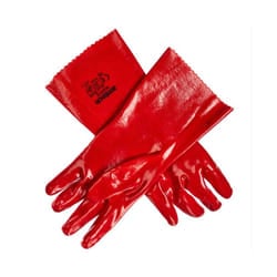 PVC Chemical Handling Gauntlets Gloves 355mm Cuffed Pair Industrial Agriculture