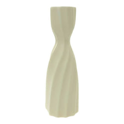 27cm Cream Swirl Vase Bottle Shaped Decorative Flower Vase Table Ornament