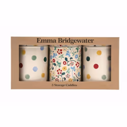 Emma Bridgewater - Polka Dot Floral set 3 caddies D10.6x15cm
